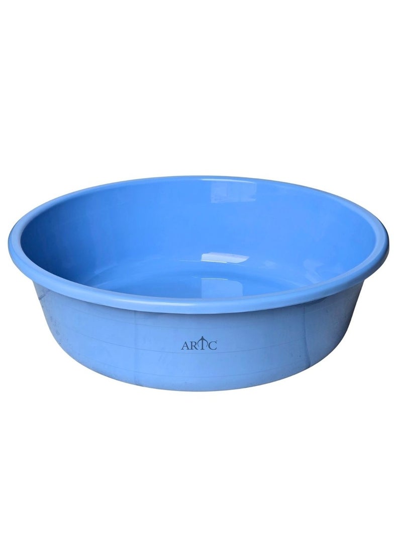 ARTC 15L Heavy-Duty Plastic Bath Tub (Blue) – Premium Multi-Purpose Round Basin for Laundry, Dishwashing, Cleaning, Soaking, Water Storage & Home Organization – Stackable & Durable - Image 1
