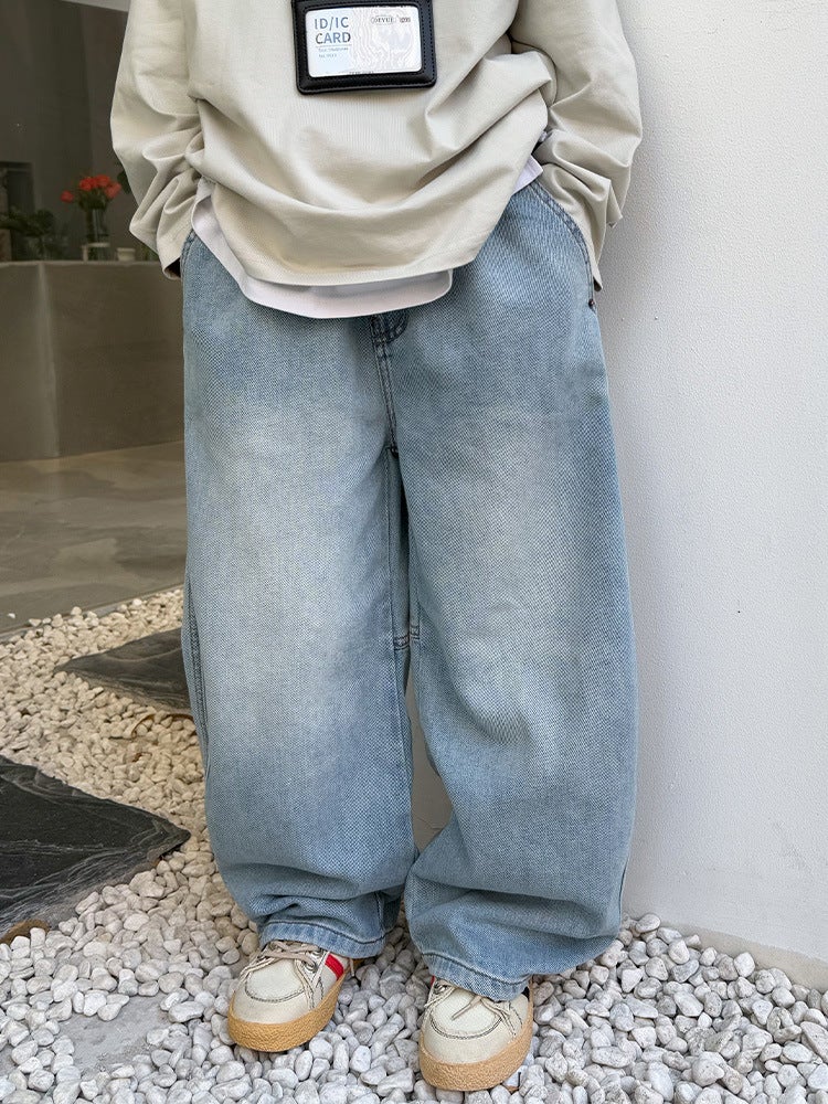 Children'S Boys' Denim Pants Spring Boys Casual Pants Spring Middle And Big Children'S Trendy - Image 4