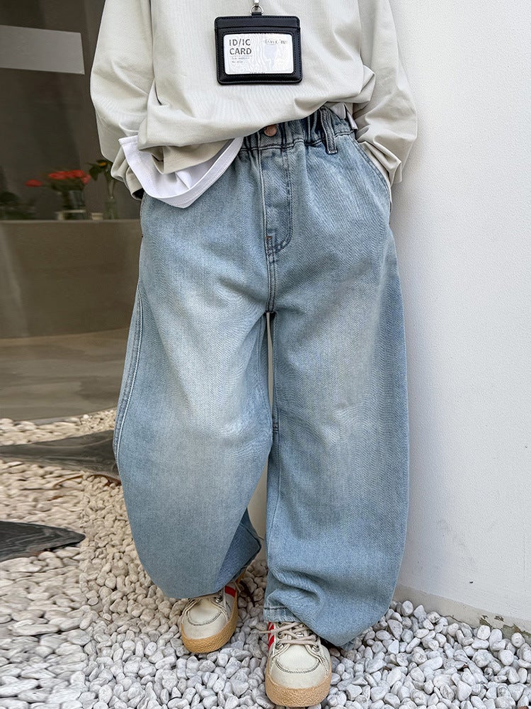 Children'S Boys' Denim Pants Spring Boys Casual Pants Spring Middle And Big Children'S Trendy - Image 2