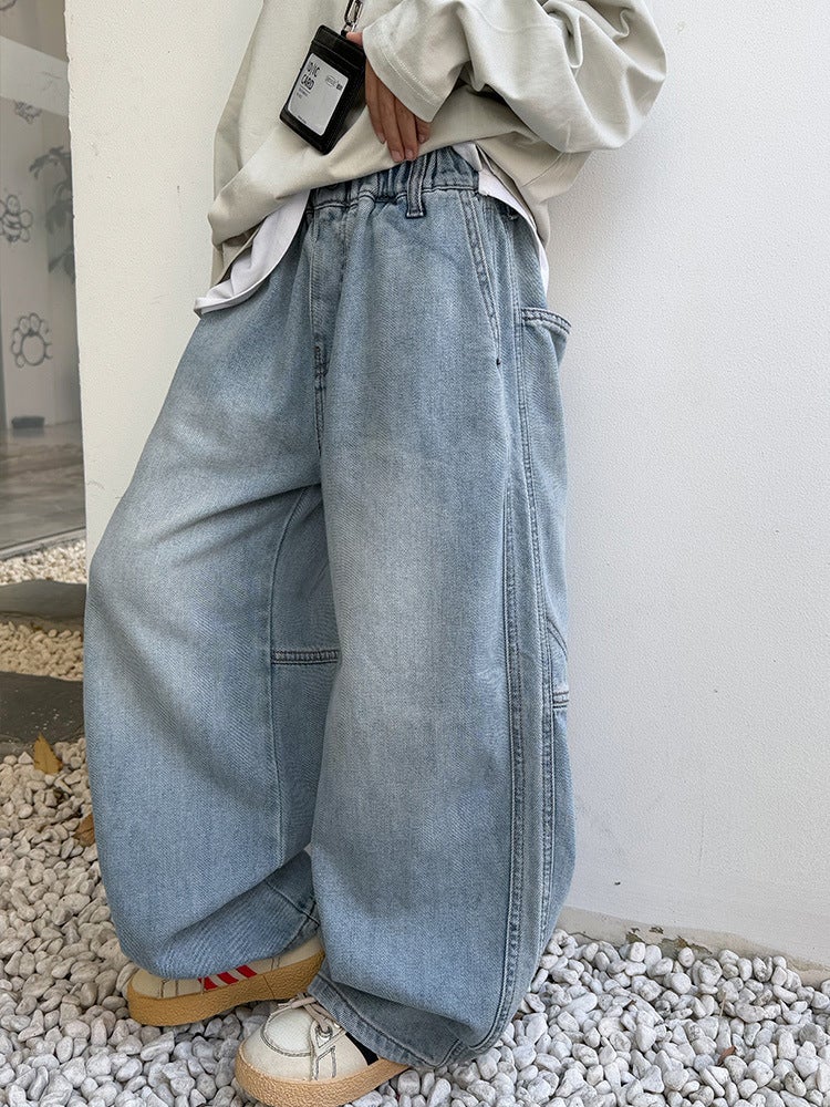 Children'S Boys' Denim Pants Spring Boys Casual Pants Spring Middle And Big Children'S Trendy - Image 5