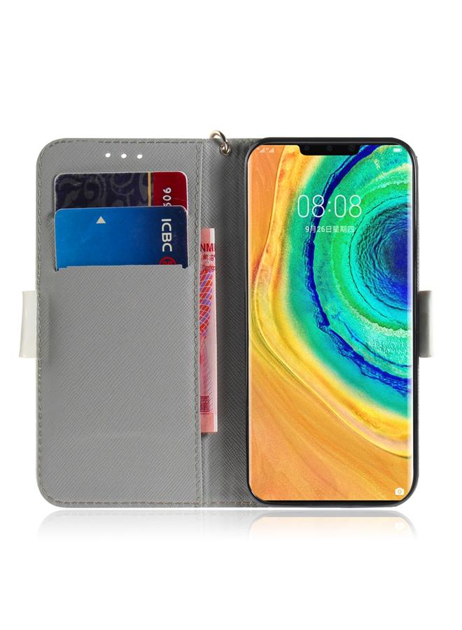 جرين تايجر جراب لهاتف Huawei Mate 30 Pro / 5G، جراب جلدي PU قابل للطي أفقيًا برسومات ملونة ثلاثية الأبعاد مع حامل وفتحات للبطاقات ومحفظة - Image 4