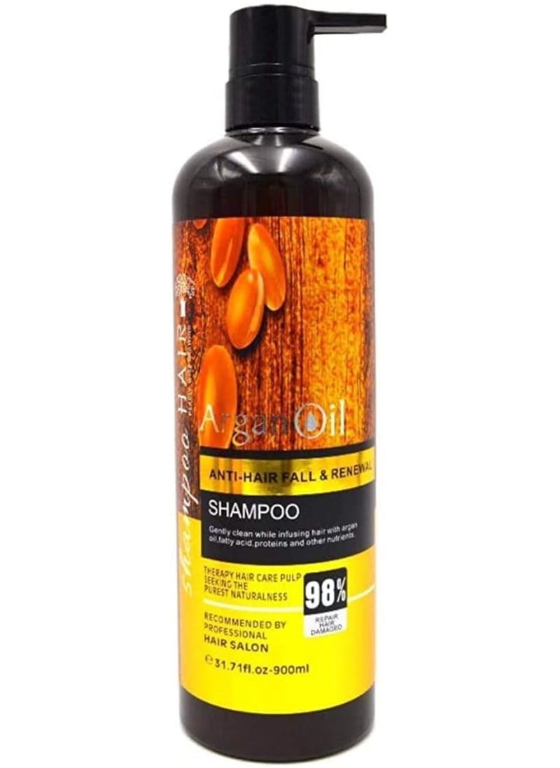 Lightness Argan Oil Anti-Hairfall And Renewal Shampoo 900ml  - Image 2