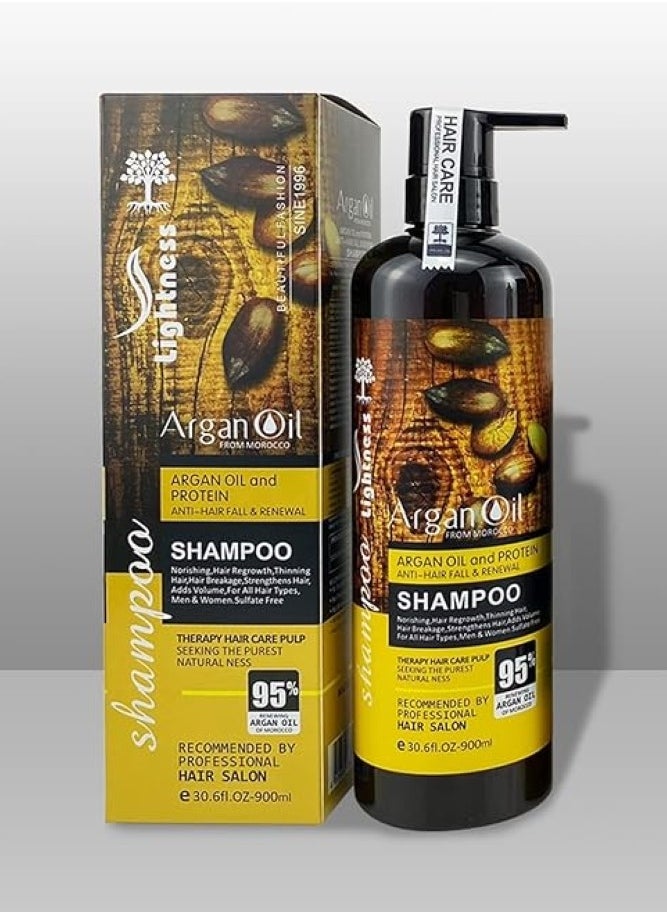 Lightness Argan Oil Anti-Hairfall And Renewal Shampoo 900ml  - Image 1