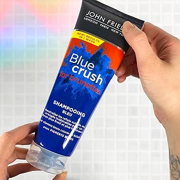 John Frieda شامبو جون فريدا بلو كراش المكثف 250 مل شامبو تلوين للشعر البني شامبو مضاد للبرتقالي للبنيين مع أصباغ زرقاء مطحونة - Image 3