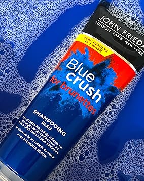 John Frieda شامبو جون فريدا بلو كراش المكثف 250 مل شامبو تلوين للشعر البني شامبو مضاد للبرتقالي للبنيين مع أصباغ زرقاء مطحونة - Image 4