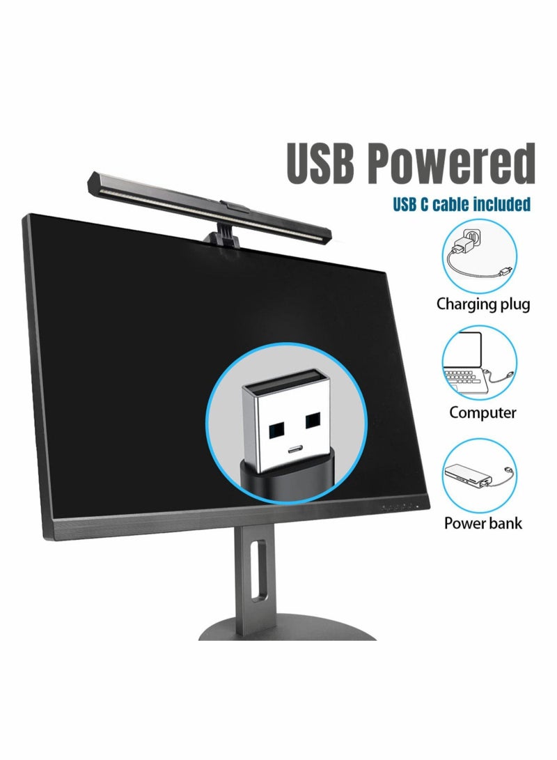Computer Monitor Light Bar, 40CM LED Eye Protection Desk Lamp, E-reading LED Work Light with Touch Control No Screen Glare and Flicker - Image 4