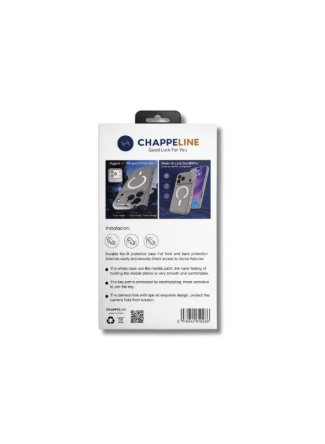 تشابي لاين  حافظة حماية متوافق مع آيفون 16 برو ماكس، شفاف مع حلقة CC101 - Image 2