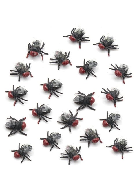 20-Piece Pranking Flies Toy Durable Sturdy And Good Quality For Fun Pranks 1.5x1.5cm