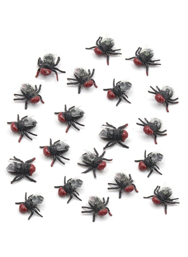 20-Piece Pranking Flies Toy Durable Sturdy And Good Quality For Fun Pranks 1.5x1.5cm - Image 1