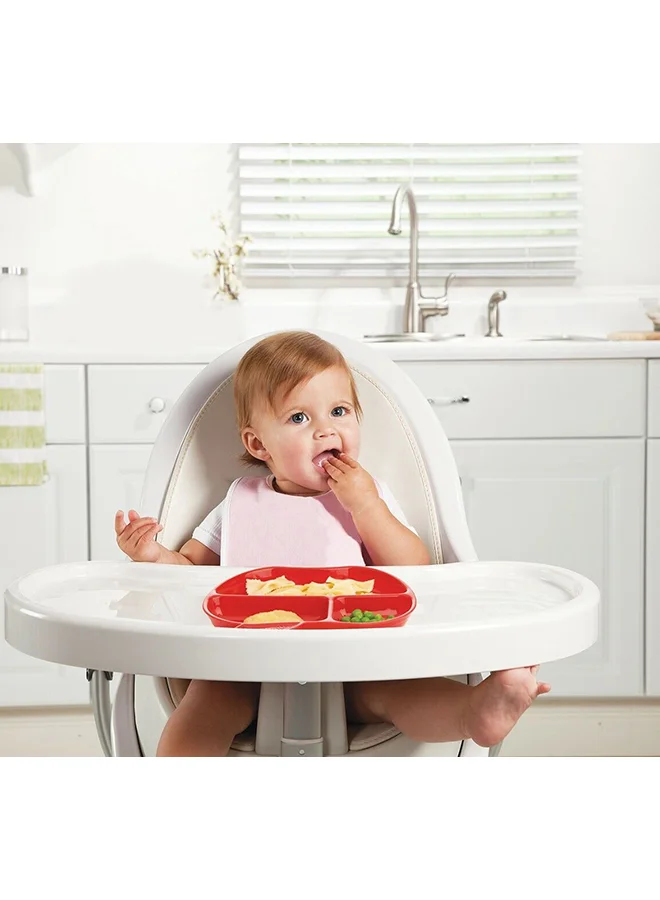 Munchkin Pack Of 3 Lil' Apple Divided Toddler Plates