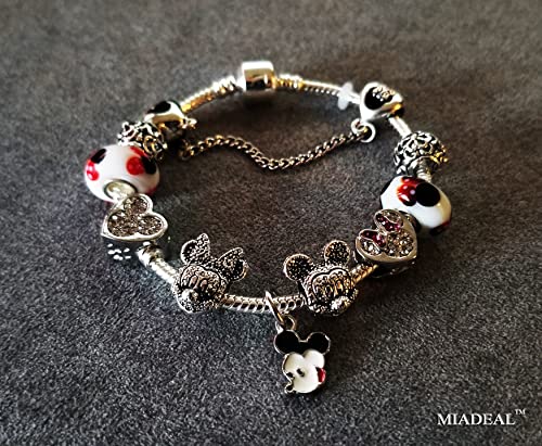 MIADEAL Cartoon Mouse Theme Silver Charms Bracelet - Image 3