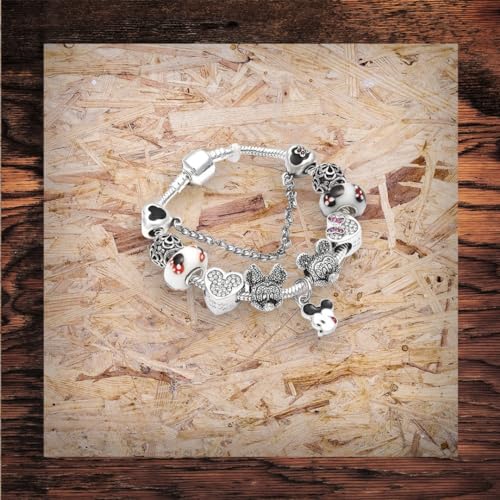 MIADEAL Cartoon Mouse Theme Silver Charms Bracelet - Image 4