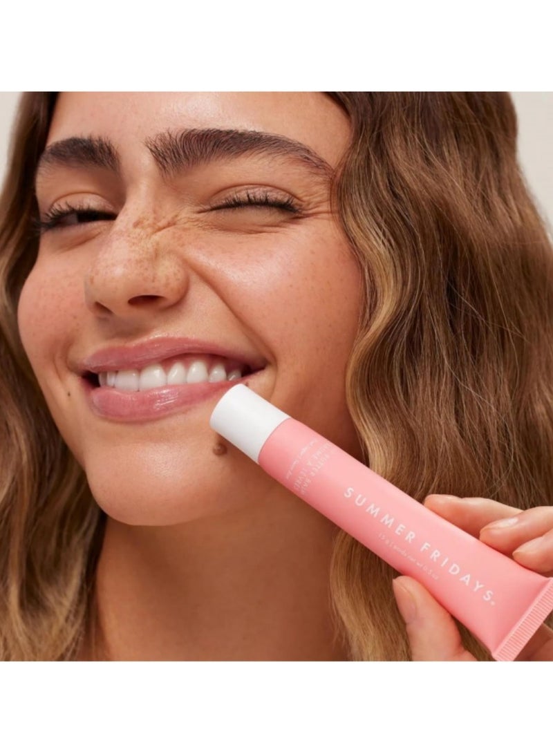 Summer Fridays Lip Butter Balm - Conditioning Lip Mask and Lip Balm for Instant Moisture, Shine and Hydration - Sheer-Tinted, Soothing Lip Care - Pink Sugar (.5 Oz) - Image 2