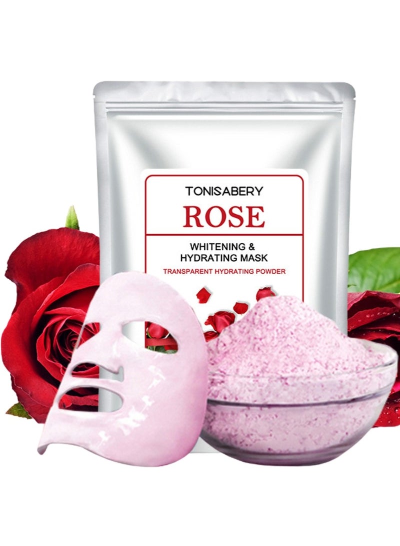 TONISABERY مسحوق قناع الوجه من الورد القابل للإزالة للتفتيح والترطيب 20 جرام - Image 1