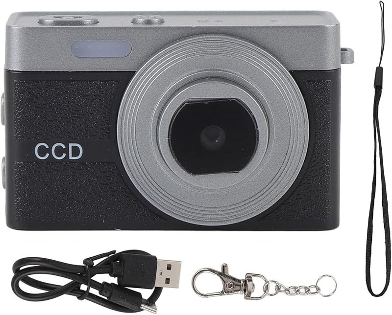 Black Miniature Digital Camera 1080P HD Recording Macro Function 16x Zoom Portable for Students - Image 1