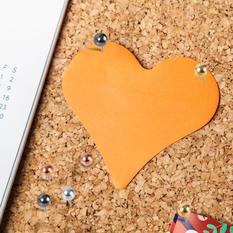 XIHIRCD 400 Pcs Map Pins, Colorful Metal Round Push Pins Small Round Head Push Pins Stainless Point Marking Pins Plastic Tacks for Fabric Marking Bulletin Board Travel Photo Wall Production - Image 5