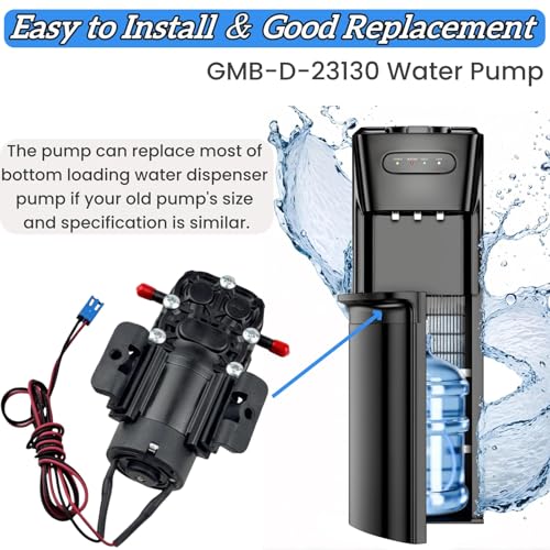 IXGPUTS GMB-D-23130 Water Pump,DC 12V 1.2L/min fit for Midea, Avalon, Primo, Brio Bottom Loading Bottled Water Cooler Dispenser, replace DP005A2 fit for Bottom Loading Water Dispenser - Image 2