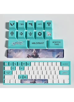 Valorant Custom Keycaps Oem Profile 14Keys Pbt Dye Sub Keycap Set For Mechanical Keyboards Valorant Gift Gaming Accessories For Gamer Jett
