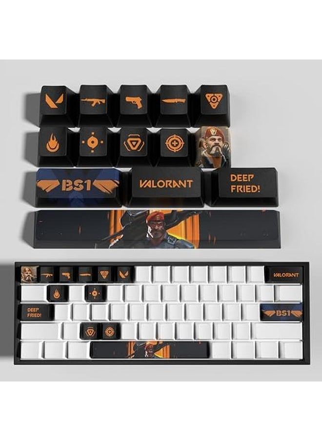 erorex - Valorant Custom Keycaps Oem Profile 14Keys Pbt Dye Sub Keycap Set For Mechanical Keyboards Valorant Gift Gaming Accessories For Gamer Jett - Image 1