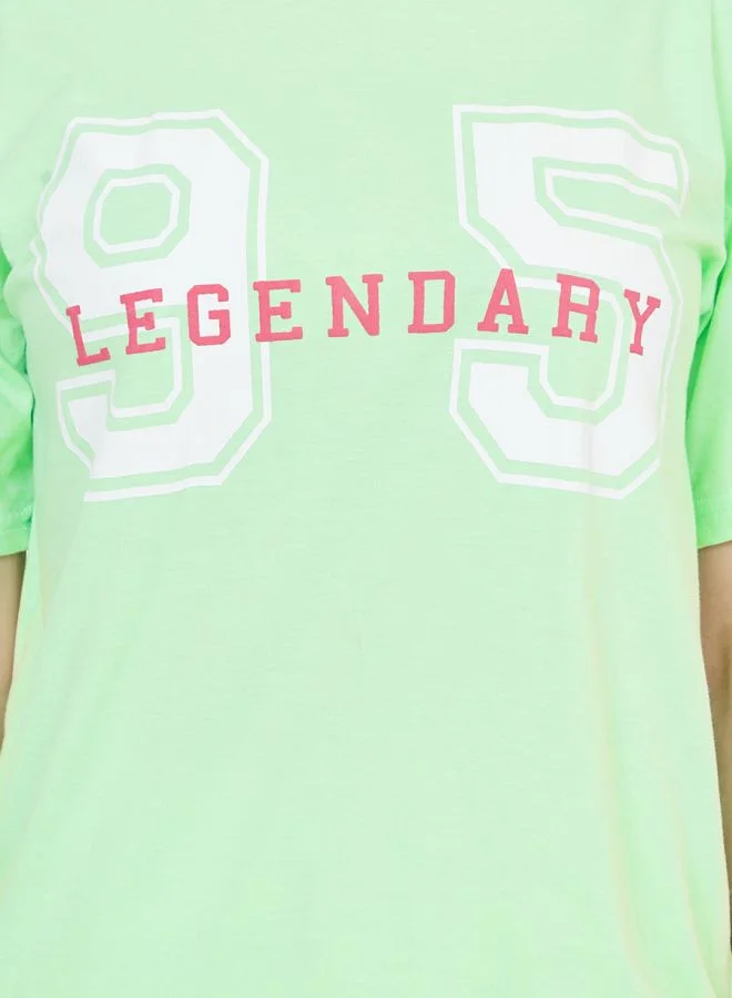 Styli Oversized Legendary 95 Graphic Longline T-Shirt