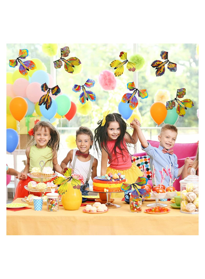 SYOSI 20 PCS Flying Butterfly Toy, Magic Wind Up Flying Butterfly Surprise Box Wind Up Butterfly Surprise Toy for Wedding Birthday Party Book and Greeting Cards(5 Styles) - Image 2