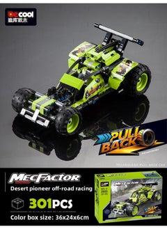 Diku Building Block Technology Mechanical Width Special GT Pull Back Function Assembled Formula Racing Model Boy Toy Gift-Color:3805/Desert Pioneer Offroad Racing