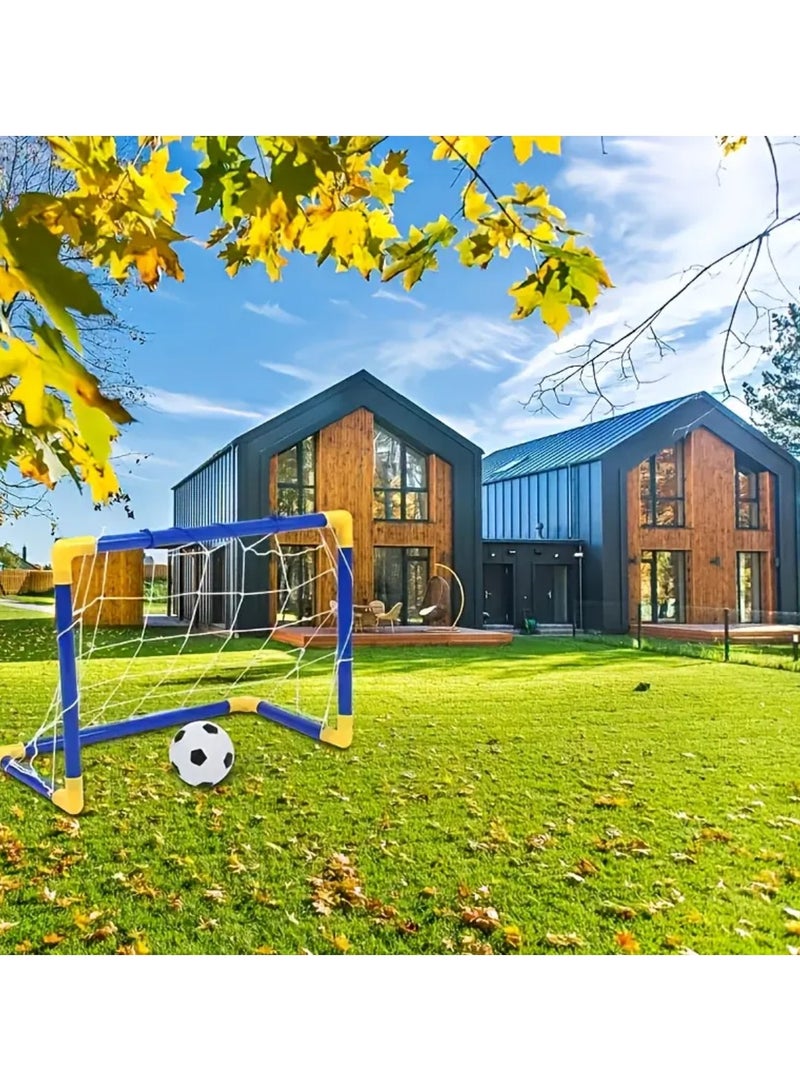 DANIM Durable Plastic Mini Football Net Set Kids' Portable Soccer Goal for Indoor and Outdoor Play Foldable and Easy to Carry Includes Ball Sports Toy for Ice Hockey and Soccer Games - Image 5