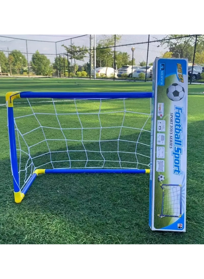 DANIM Durable Plastic Mini Football Net Set Kids' Portable Soccer Goal for Indoor and Outdoor Play Foldable and Easy to Carry Includes Ball Sports Toy for Ice Hockey and Soccer Games - Image 4