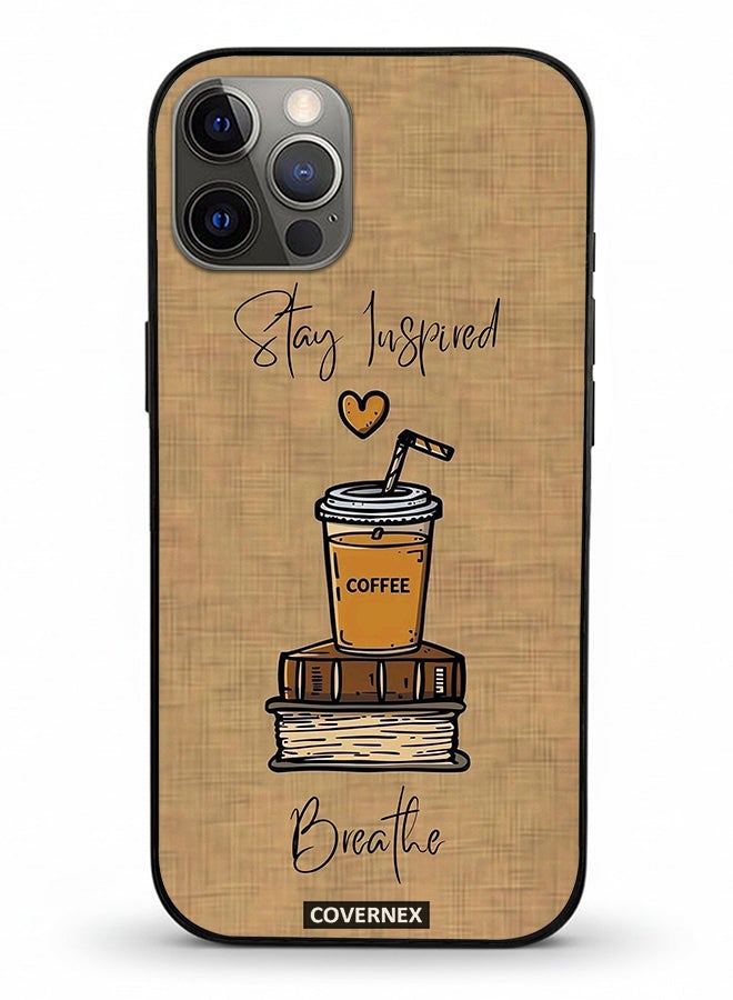 Covernex Apple iPhone 12 Pro Protective Case Cover Printed Featuring Breath And Stay Inspired - Image 2