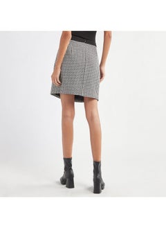 FAV Textured Mini Skirt with Button Detail  - Image 3
