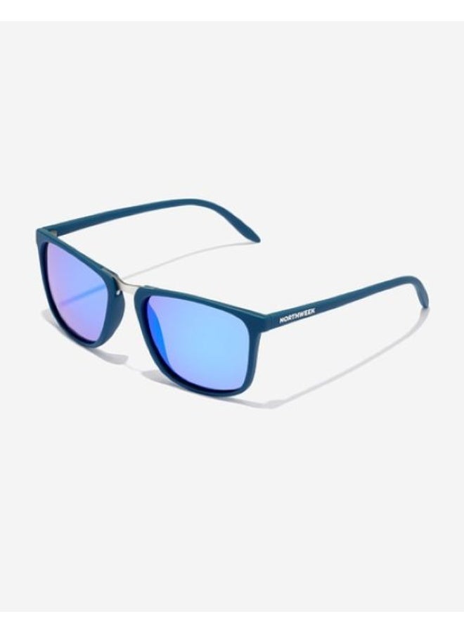 Hawkers Unisex Sunglasses with Blue Frame and Blue Mirrored Lenses