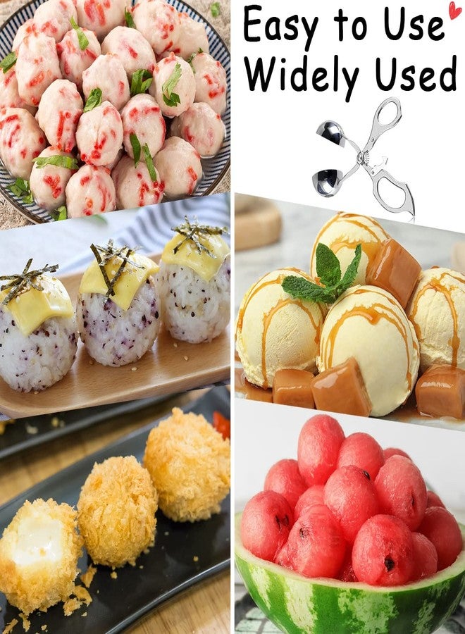 DOERDO DD DOERDO Meatball Maker Stainless Steel Meat Baller Meatball Making Tool Ice Cream Scoop Disher Fruits Kitchen Tools, 4.5CM - Image 3