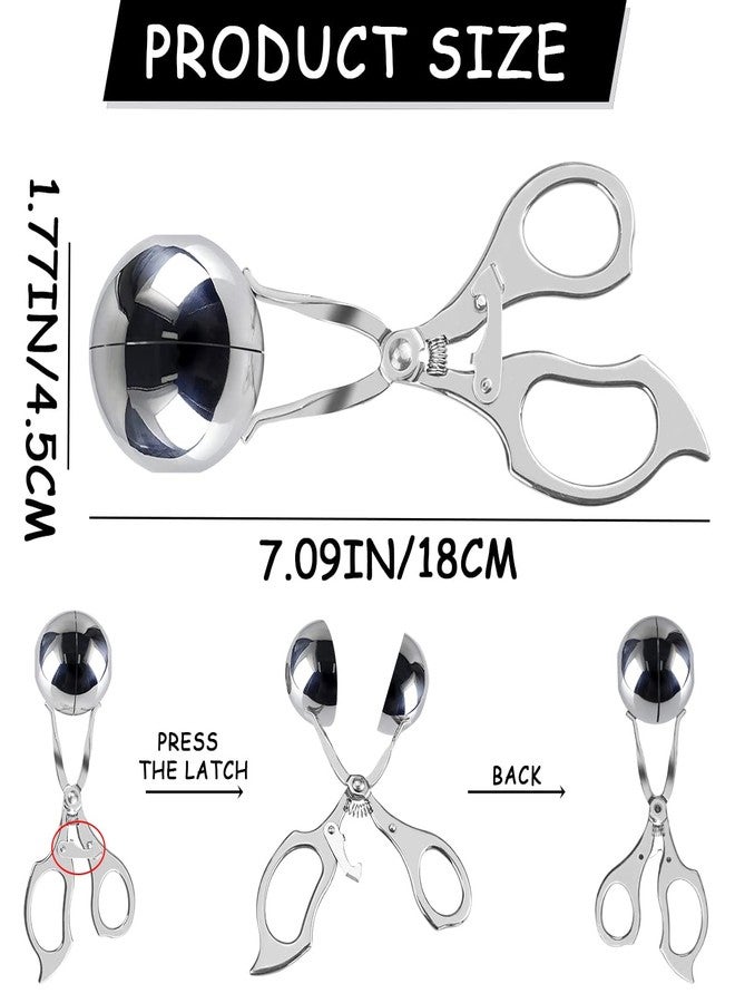 DOERDO DD DOERDO Meatball Maker Stainless Steel Meat Baller Meatball Making Tool Ice Cream Scoop Disher Fruits Kitchen Tools, 4.5CM - Image 2