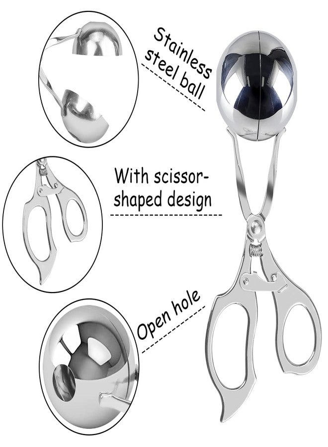DOERDO DD DOERDO Meatball Maker Stainless Steel Meat Baller Meatball Making Tool Ice Cream Scoop Disher Fruits Kitchen Tools, 4.5CM - Image 4