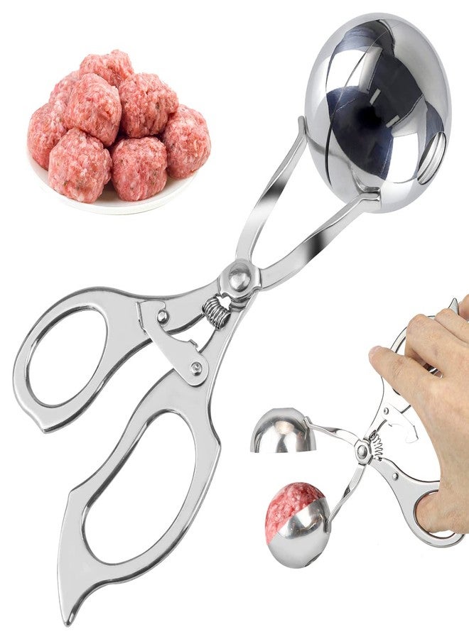 DOERDO DD DOERDO Meatball Maker Stainless Steel Meat Baller Meatball Making Tool Ice Cream Scoop Disher Fruits Kitchen Tools, 4.5CM - Image 1