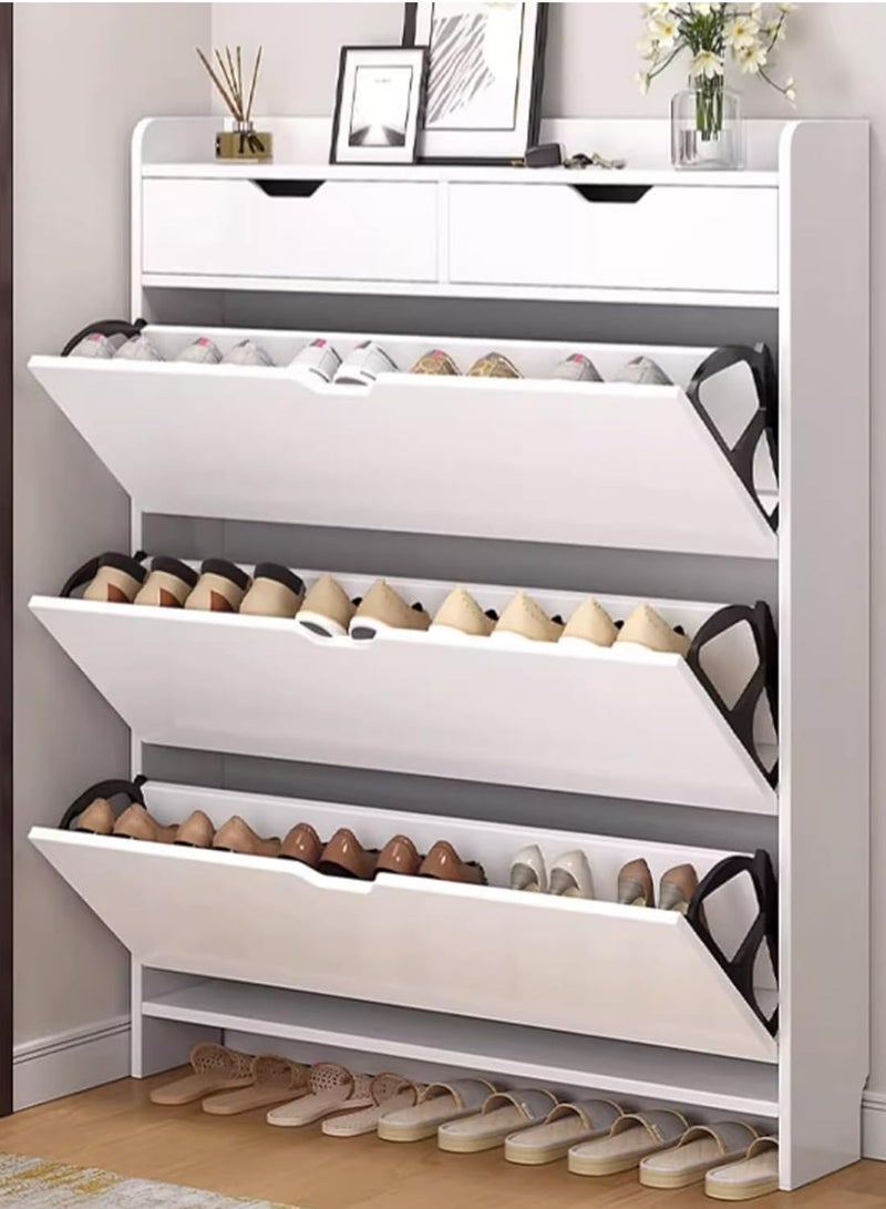 DubaiGallery Shoe Cabinet, Shoe Storage Cabinet with Flip Doors, Freestanding Entryway Shoe Rack Storage, Shoe Storage Shelf, Anti Toppling - Image 2