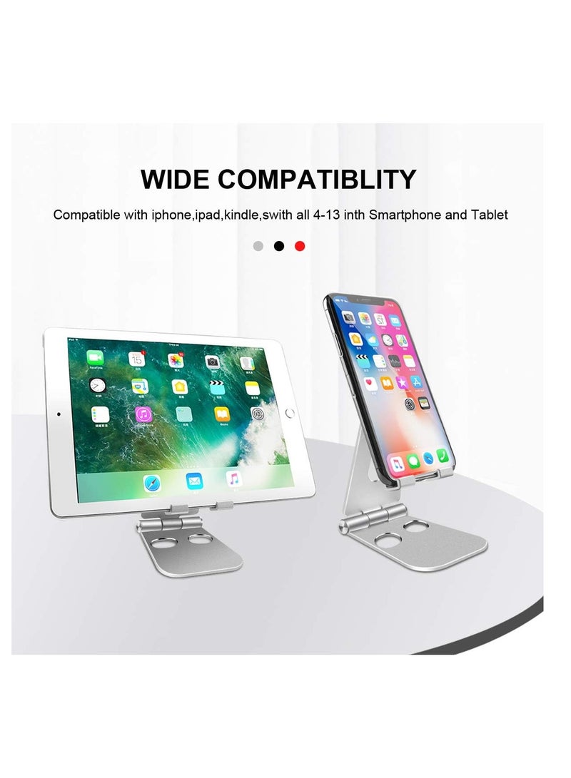 Adjustable Desktop Mobile Phone Holder for Online Courses and Video for iPhone 12 SE 2020 11 Pro Samsung 10 9 Lightweight Portable Tablet Silver  - Image 4