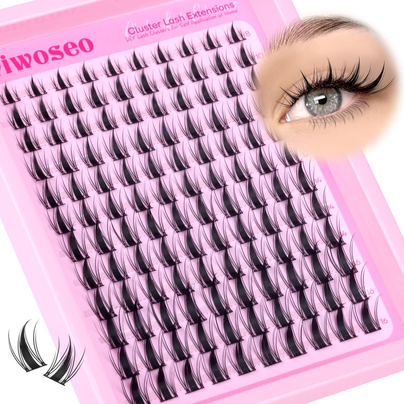 wiwoseo Manga Lash Clusters Manga Eyelash Clusters Anime Cluster Eyelash Extensions Clusters Lashes Natural Look Eyelashes Fairy Lash Clusters Manga Individual Lashes for Beginners (8-16MM) - Image 1