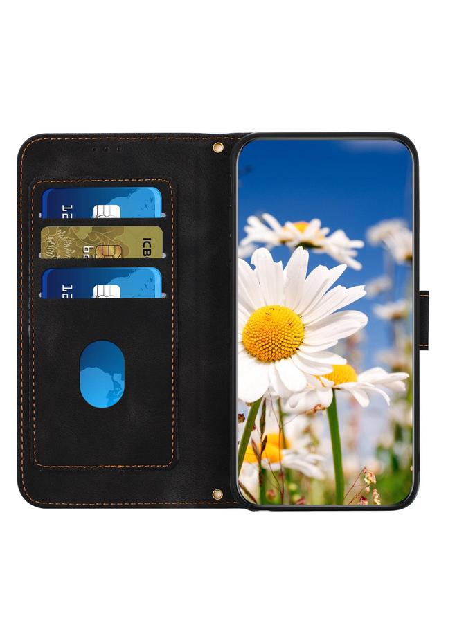 S-TOP Case For Motorola Moto G 5G 2025 Floral Pattern Leather Phone Case with Lanyard - Image 5