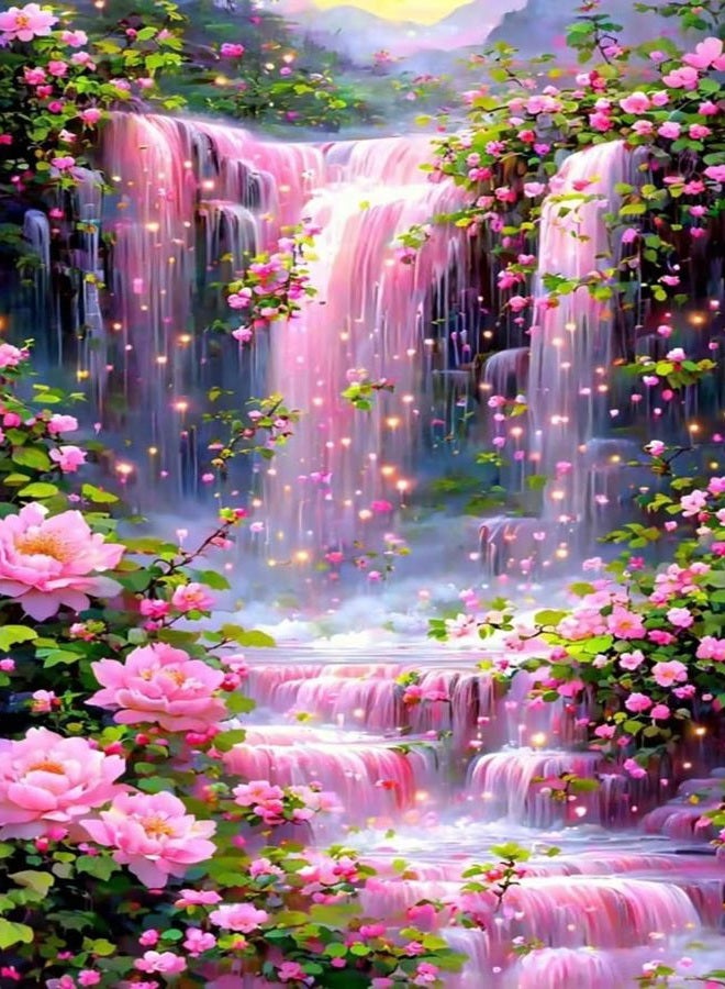 Mrnsiet Paint by Numbers Kit for Adults Beginners, Waterfall Landscape Adult Paint by Numbers on Canvas, Without Frame Acrylic Painting Crafts for Home Decor (16x20inch) - Image 1