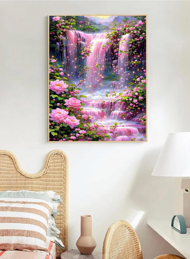 Mrnsiet Paint by Numbers Kit for Adults Beginners, Waterfall Landscape Adult Paint by Numbers on Canvas, Without Frame Acrylic Painting Crafts for Home Decor (16x20inch) - Image 4