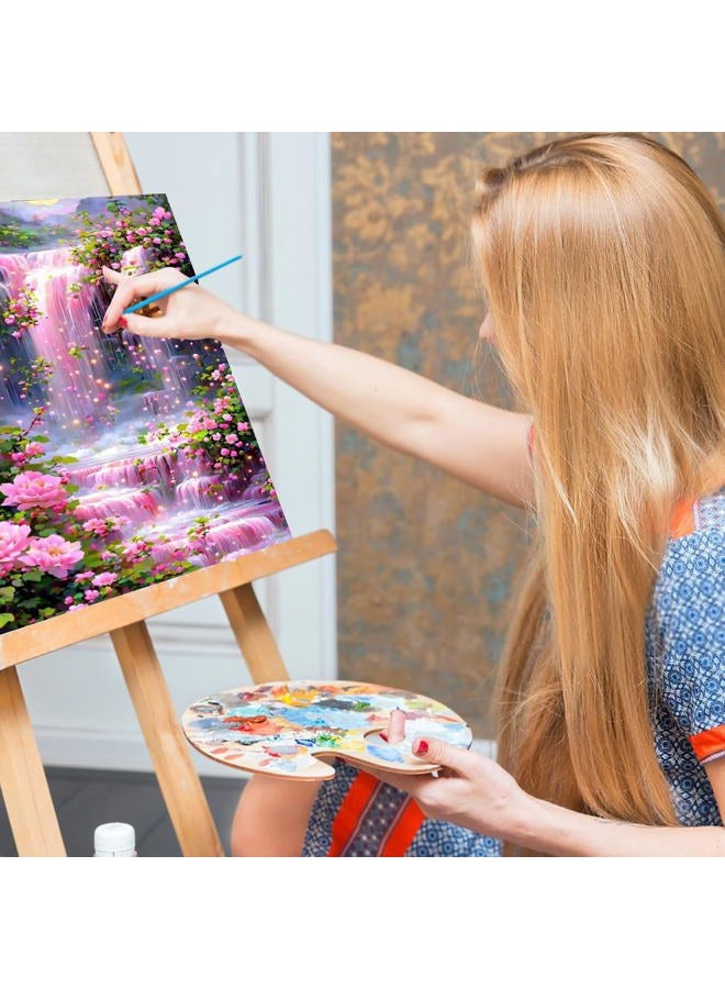 Mrnsiet Paint by Numbers Kit for Adults Beginners, Waterfall Landscape Adult Paint by Numbers on Canvas, Without Frame Acrylic Painting Crafts for Home Decor (16x20inch) - Image 5