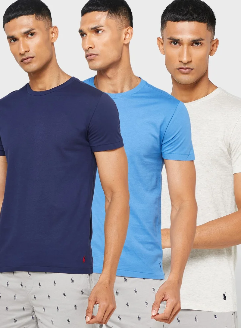POLO RALPH LAUREN 3 Pack Assorted Crew Neck T-Shirt