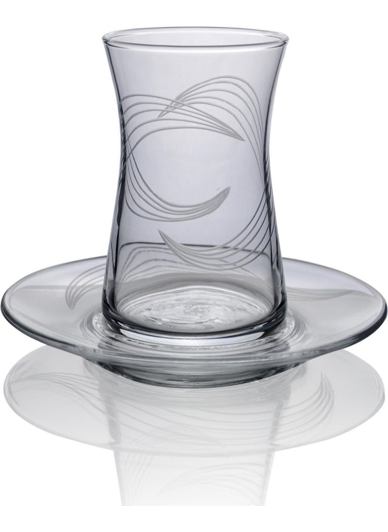 Royal Home Roya Home Ebrar Sade 12 Piece Tea Glass Set for 6 People  - Image 2