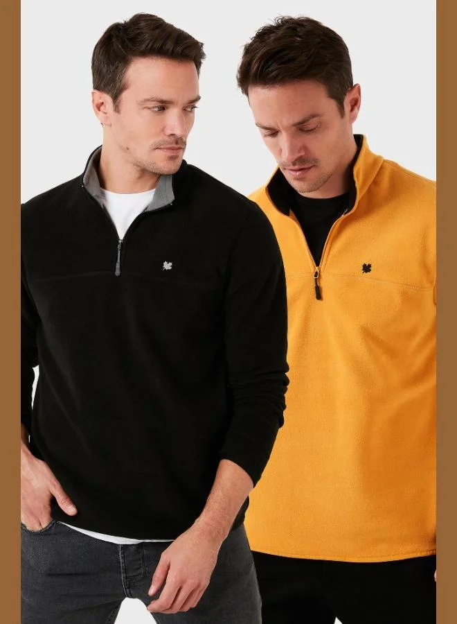 Buratti Buratti Slim Fit Anti-Pilling Non-Pilling Bato Collar Raised 2-Pack Polar Men's POLAR 5906001S2