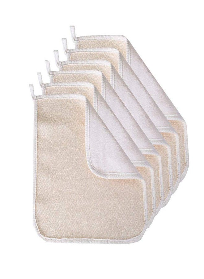 Mofuiry 6 Pack Exfoliating Face Body Wash Cloth Towel, Soft-Weave Scrub Towel Beauty Skin Home Massage Bath Cloth for Skin Care, Shower Scrubber - Image 1