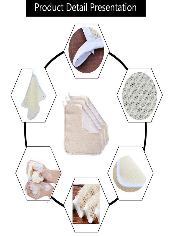 Mofuiry 6 Pack Exfoliating Face Body Wash Cloth Towel, Soft-Weave Scrub Towel Beauty Skin Home Massage Bath Cloth for Skin Care, Shower Scrubber - Image 4