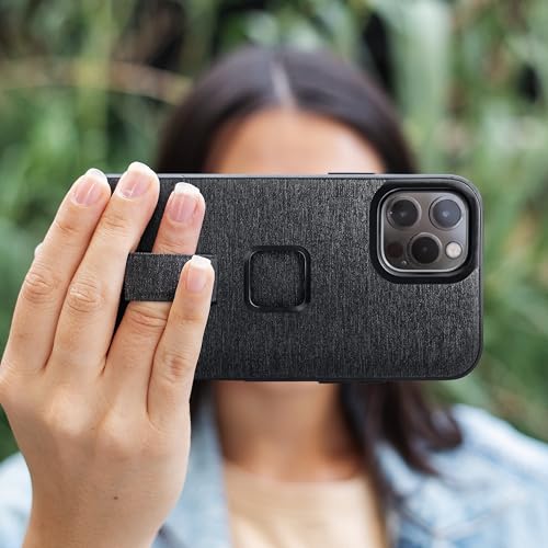 Peak Design حافظة هاتف بيك ديزاين موبايل إيفريداي لووب لجهاز آيفون 14 برو، رمادي، مع حلقة، تصميم نحيف، حماية من السقوط، غلاف قماش مقاوم للعوامل الجوية، SlimLink يتصل بحوامل وأدوات الهاتف المحمول - Image 2