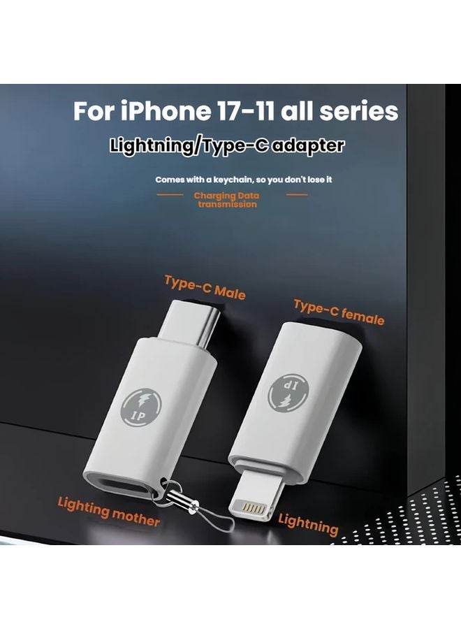 USB C Female To Lightning Male Adapter For Data Transfer Charging External Devices - Image 2