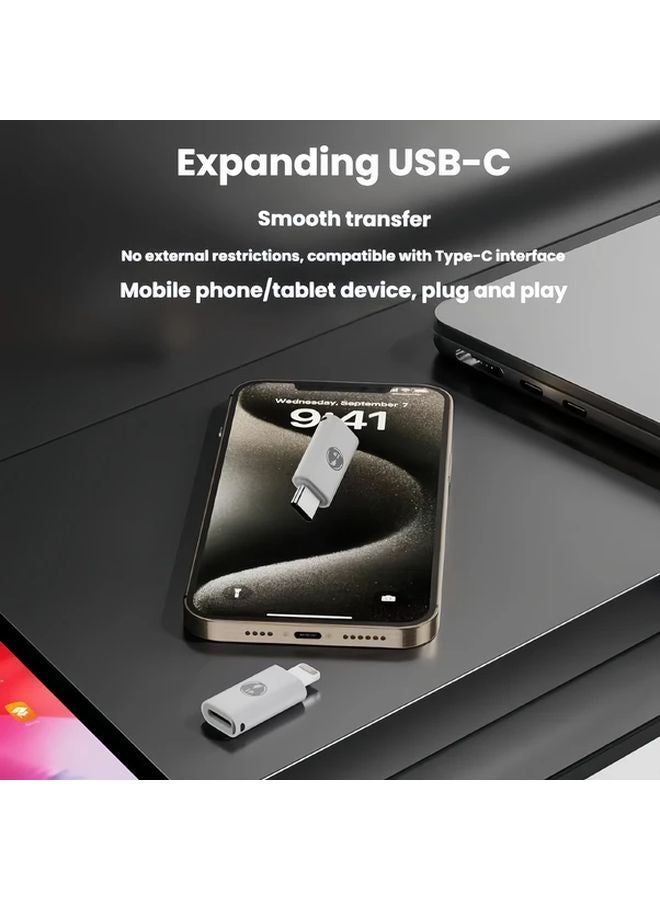 USB C Female To Lightning Male Adapter For Data Transfer Charging External Devices - Image 5